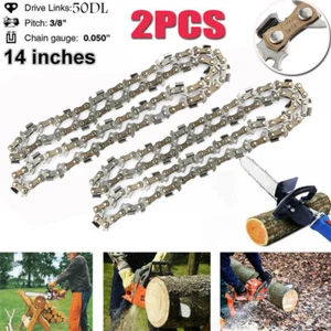 2x 14inch 50 Drive Links Chainsaw Saw Chain Parts Tool chainsaw For MS170 MS180 - Picture 1 of 8