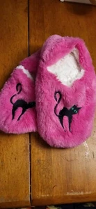 Black Cat Slipper Socks With Gripper Kids Size 5-7 White - Picture 1 of 6