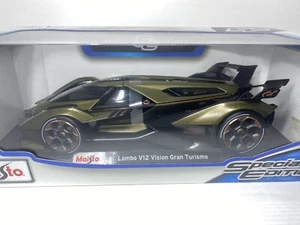 Maisto 1:18 Lamborghini V12 Vision GT Diecast Model Car Spec Ed Scale Bronze - Picture 1 of 7