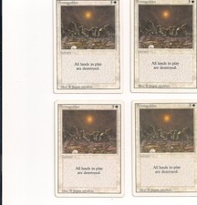 Magic Gathering MTG 4 Armageddon Revised 3rd Edition Free S/H