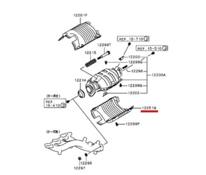 Protector Lower cover Catalytic Converter Mitsubishi Minicab U41 U42 MD119986 - Picture 1 of 1