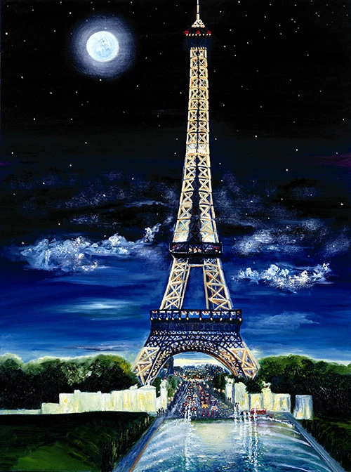 von Wening Art Print The Eiffel Tower  Engagement Gift Paris Romance In France - Image 1 of 1