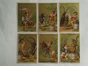 komplette Liebig Serie 26/91 "Insekten,Schnecke u. Kinder", 1878-83 - Bild 1 von 2