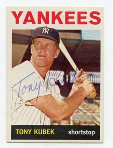 TONY KUBEK Signed 1964 Topps #415 NM  Yankees HOF  Guaranteed Authentic KOA - Picture 1 of 1