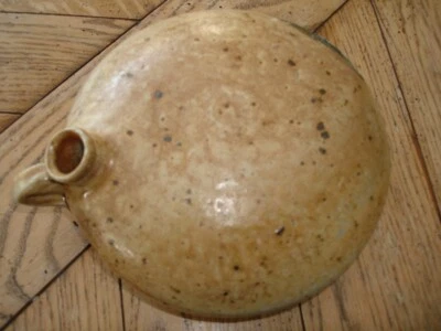 Ancienne GOURDE CHAUFFERETTE en grès de 20cm de diamètre, en bon état - Photo 1/4