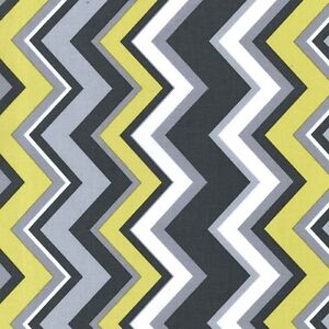 Citron and Gray Chevy Citron for Michael Miller, 1/2 yard 100% cotton fabric