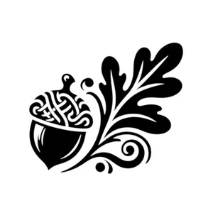 Acorn Oak Vinyl Decal Sticker window car van wall art Celtic Knot Leaf Tree Nut - Picture 1 of 46