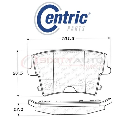 Centric Ceramic Disc Brake Pads w Shims for 2005-2008 Dodge Magnum 2.7L 3.5L hz Foto 1 de 4