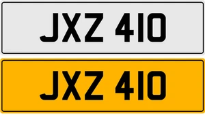 JXZ 410 J 3x3 DATELESS PRIVATE NUMBER PLATE JON JOE JAK JAC JACK JAMES JEFF JAY - Picture 1 of 2