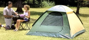 Texsport Pine Valley tente dôme carrée 7 x 7 pieds 48 pouces hauteur centrale pour 3 personnes - Photo 1/6