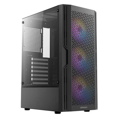 Antec AX20 ATX Gaming Case - With Window And 3 x RGB Fans - Black - Image 1 of 4