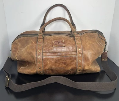Patricia Nash Leather Duffle Bag Large Brown with Strap, Weekender - Image 1 of 4