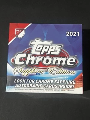 2021 Topps Chrome MLS Soccer Sapphire Edition Factory Sealed Hobby Box - Image 1 of 3