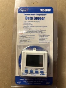 Supco SL500TC Thermocouple Temperature Data Logger with Real Time LCD | White - Picture 1 of 3
