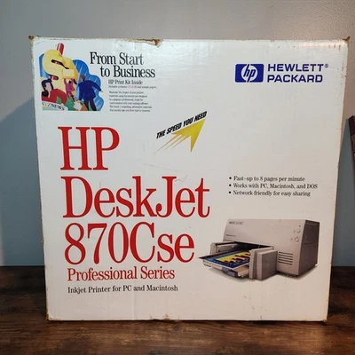 NEW HP DeskJet 870Cse Inkjet Printer C4565A – Sealed 1996 Vintage Parallel Port - Image 1 of 4