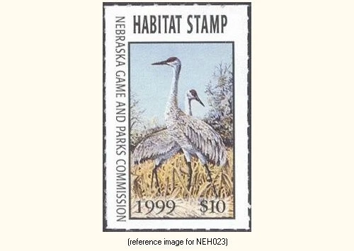 HALFPRICEHUNT Nebraska Habitat 1999 $10.00 cranes - Image 1 of 1