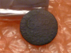 Original 1642-1650 Scotland 2 Pence Turner Copper Coin - Charles I #AA - Picture 1 of 3