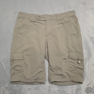 Columbia Shorts Womens 10 Long Green Titanium 100% Nylon Performance Cargo Hike - Image 1 of 4