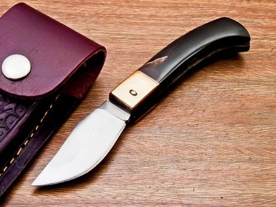 IMPRESIONANTE NAVAJA PLEGABLE DE BOLSILLO DE ACERO D2 HECHA A MANO PERSONALIZADA SIN BLOQUEO TR-6488 Foto 1 de 4