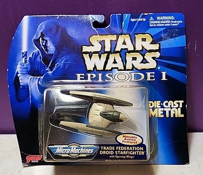 Micro Máquinas Star Wars Episodio I Federación de Comercio Droide Starfighter Nuevo en Paquete Galoob Foto 1 de 2