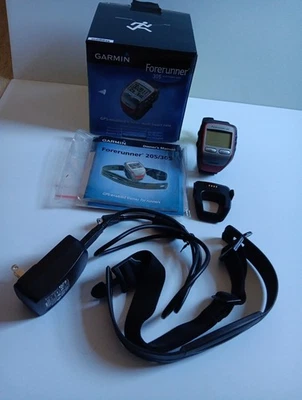 Garmin Forerunner 305 GPS Watch & Heart Rate Monitor W/Charger, Box TESTED WORKS - Image 1 of 4