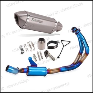 Se adapta a YZF R7 2021-2023 Yamaha sistema completo cabezal escape tubo silenciador puntas azul - Imagen 1 de 8