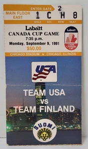 1991 Canada Cup USA vs. FINLAND Game Ticket Stub - Wayne Gretzky - Picture 1 of 2