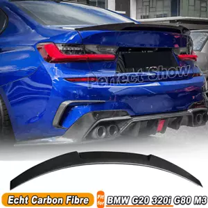 Se adapta a BMW G20 320i M340i G80 M3 alerón trasero de carbono borde de demolición alerón labio - Imagen 1 de 10