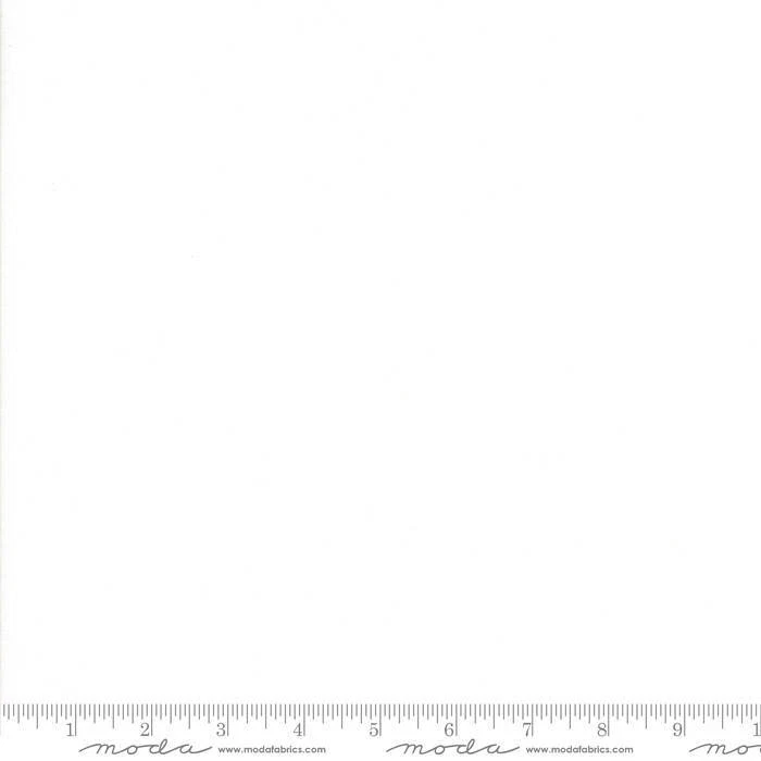 Moda BELLA SOLIDS Silky White Bleached 9900 98S Cotton Quilt Fabric By The Yard - Image 1 of 1