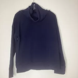 ROYL Sweater Stretch Wool Funnel Neck Navy NYC - Picture 1 of 8
