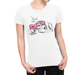 1Tee Damen Sweet Love Faultier T-Shirt - Bild 1 von 5