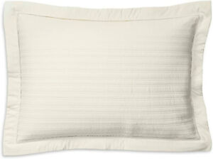 RALPH LAUREN Reed Cotton Sateen Standard Pillow Sham - Hollywood Cream,