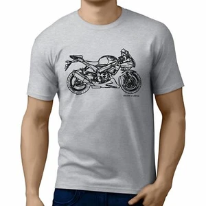 JL Illustration For A Suzuki GSXR 600 2016 Motorbike Fan T-shirt - Picture 1 of 24
