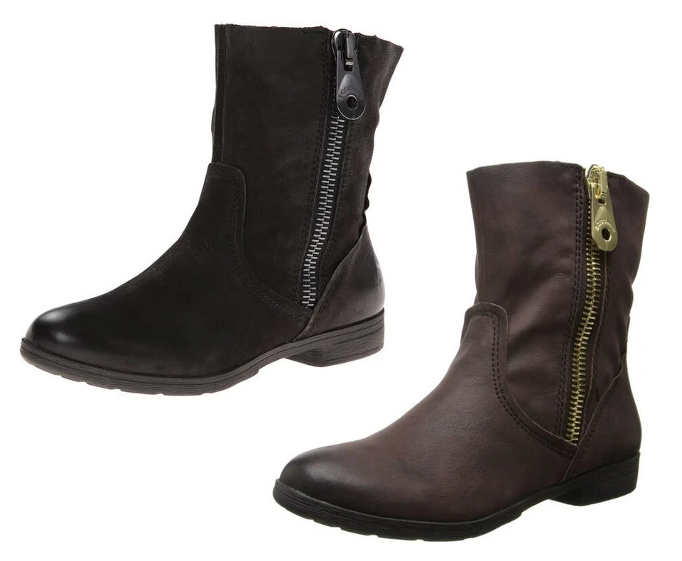Botas de cuero BCBGeneration para mujer Rossy con cremallera moto moda - negras y marrones Foto 1 de 1