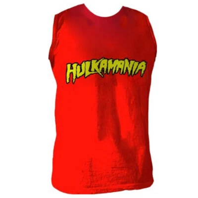 Adulto Unisex WWE Réplica Hulk Hogan Hulkamania Halloween Disfraz Camisa Foto 1 de 4