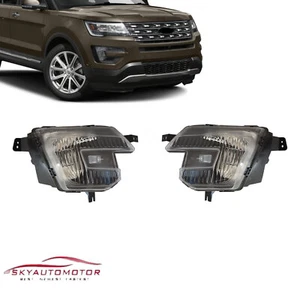 Front Bumper Driving Fog Lights Lamp Fits 2016-2017 Ford Explorer Set Left&Right - Picture 1 of 8