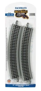 Bachmann 44501 - HO E-Z Track 18" Radio Níquel Plata Pista Gris Carretera Paquete de 4 - Imagen 1 de 1