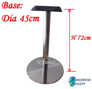 Stainless Steel Round 45cm Restaurant Cafe Office Table Base Leg (Dia. 45cm) - Picture 1 of 3