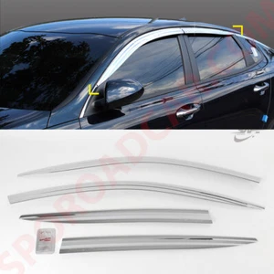 Chrome Window Sun Visor Cover Molding Trim K-618 for 2016-2019 Kia Optima K5 - Picture 1 of 5