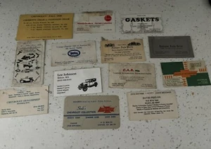 Vintage Antique Chevrolet Business Cards Lot - Picture 1 of 7