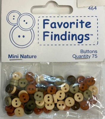 BLUMENTHAL LANSING BUTTONS - FAVORITE FINDINGS #464 - MINI NATURE (75 BUTTONS) - Image 1 of 2