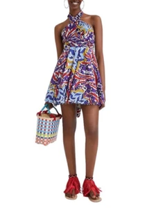 Desigual Women's Dress Size M Stella Jean Short Bow Dress 22SWVW81 - Picture 1 of 8