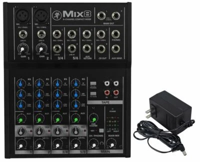 New Mackie Mix8 8 Channel Compact Mixer Constructed With a Durable Metal Chasis - Image 1 of 4