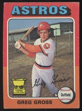 1975 Topps #334 Greg Gross  Houston Astros RC