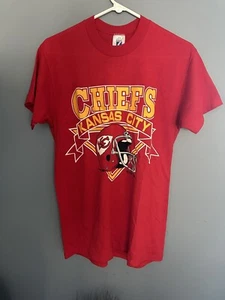 🔥 NOS Kansas Logo 7 T-Shirt Lrg 90s City Chiefs NFL Vintage Super Bowl Football - Bild 1 von 5