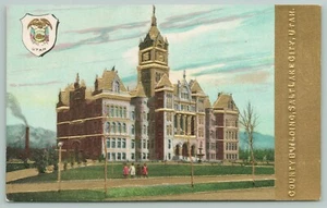 Salt Lake City Utah ~ State Capitol ~ Staatssiegel ~ um 1910 Postkarte - Bild 1 von 2