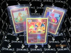 Pokémon Evolutions Charizard Charmander Charmeleon 2016 holo inverso las 3 cartas - Imagen 1 de 8