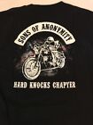 Sons of Anonimity Hard Knocks Chapter T Shirt HKC Motorcycle Skeleton L Large