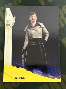 2018 Topps Solo Star Wars QI’RA Qira Emilia Clarke #2 Rare Yellow - Picture 1 of 3