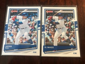 LOT (2) 2020 DONRUSS JAVIER BAEZ CHICAGO CUBS VARIATIONEN - P5841 - Bild 1 von 2